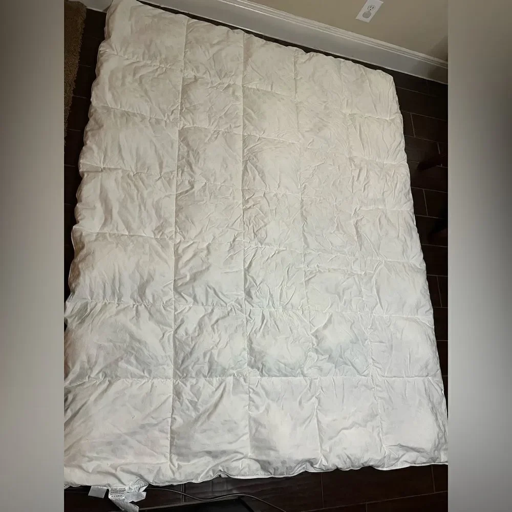 Restoration Hardware white/grey ombre duvet cover and insert twin